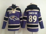 Baltimore Ravens #89 Steve Smith Sr purple nfl Hooded Sweatshirt