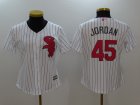 Women Chicago White Sox #45 Michael Jordan white Mothers Day Flex Base Jersey