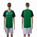 2016 Northern Ireland team green white soccer jerseys home