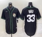 Nike Boston Celtics #33 Larry Bird black NBA Basketball jerseys Joint name-BD 02