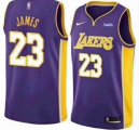 Nike Los Angeles Lakers #23 LeBron James purple basketball jersey