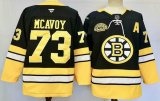 Boston Bruins #73 Charlie McAvoy black NHL Hockey Jerseys-PD