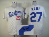 Los Angeles Dodgers 27 Kemp white mlb signature jerseys