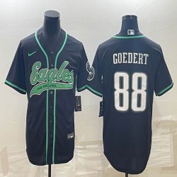 Nike Philadelphia Eagles #88 Dallas Goedert black baseball jerseys Joint name-BD