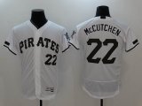 Pittsburgh Pirates 22 Andrew McCutchen white Commemorative version Flexbase Authentic Collection Jersey