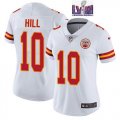 Women Nike Kansas City Chiefs #10 Hill white Color Rush Limited Jerseys