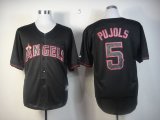 MLB Los Angeles Angels 5 pujols Black Fashion Jerseys