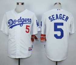 Los Angeles Dodgers #5 Corey Seager White Cool Base Stitched Baseball jersey