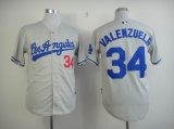 Los Angeles Dodgers #34 Fernando Valenzuela gray MLB Jerseys