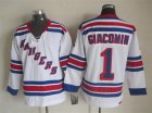 New York Rangers #1 Eddie Giacomin white nhl hockey jersey