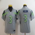 Youth Nike Seattle Seahawks #3 Wilson gray Color Rush Limited Jersey