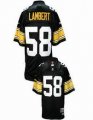 Pittsburgh Steelers 58# Jack Lambert Throwback Black Jersey