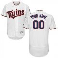 Custom Minnesota Twins white Flexbase Authentic Collection Jersey