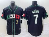 2023 World Cup Mexico #7 Julio Urias black majestic baseball jerseys 78