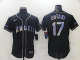 Nike Los Angeles Angels #17 Shohei Ohtani black camo Flexbase Authentic Collection Jersey-BD