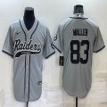 Nike Oakland Raiders #83 Darren Waller gray baseball jerseys Joint name-BD