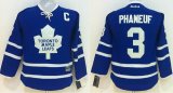 Youth Toronto Maple Leafs 3 Dion Phaneuf throwback Blue NHL Jerseys