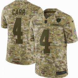 Raiders #4 Derek Carr Nike Camo Salute to Service Retired Player Limited Jersey