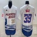 Puerto Rico Baseball #39 Edwin Diaz white 2023 World Baseball Classic Replica Player Jersey 01