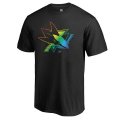 Men's San Jose Sharks Fanatics Branded Black Rainbow Pride T-Shirt