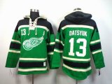 reebok Detroit Red Wings #13 Pavel Datsyuk green NHL hooded sweatshirt