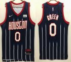 Nike Houston Rockets #0 Green blue nba Basketball jersey 75th -HL