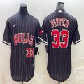 Nike Chicago Bulls 33 Scottie Pippen black nba jersey with shorts-BD