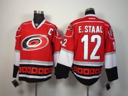 Carolina Hurricanes 12 Eric Staal red hockey jersey C patch