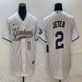 Nike New York Yankees #2 Derek Jeter white majestic MLB baseball Jerseys Joint name