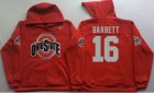 Ohio State Buckeyes #16 BARRETT Red College Hooded Sweatshirt