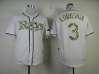 Tampa Bay Rays 3 Longoria white Jersey