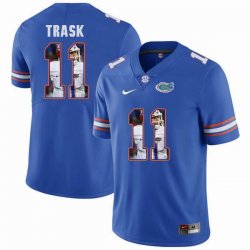 Custom Florida Gators #11 Kyle Trask blue fashion college football jersey