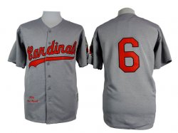 St Louis Cardinals Stan Musial #6 Jerseys Gray throwback MLB Jerseys