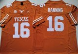 Texas Longhorns #16 Arch Manning orange college football jerseys