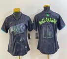 Women Nike Tampa Bay Rays #18 Shane McClanahan black majestic baseball jersey city version 03