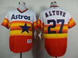 MLB Houston Astros Jose Altuve 27# throwback white red jerseys