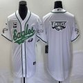 Nike Philadelphia Eagles blank white baseball jerseys Joint name-BD 09