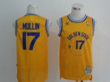 Golden State Warriors Gold MULLIN 17# yellow nba Jersey