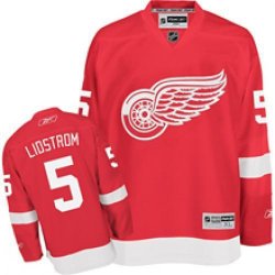 NHL Detroit Red Wings #5 Nicklas Red Jersey