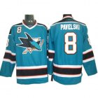 NHL San Jose Sharks 8 PAVELSKI cyan Jersey