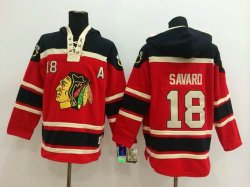 Chicago Blackhawks #18 Denis Savard Red NHL Hooded Sweatshirt