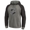 Men's NHL Fanatics Branded Heathered Gray Big & Tall Team Distressed Pullover Hoodie