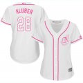 2017 Women Cleveland Indians #28 Corey Kluber white majestic mlb jersey