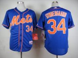 New York Mets 34# Noah Syndergaard blue baseball jerseys