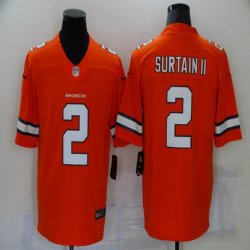 Nike Denver Broncos #2 Patrick Surtain II orange color Rush Limited Jersey-BD 01