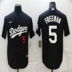 Los Angeles Dodgers #5 Freddie Freeman black majestic baseball Jerseys-BD 02