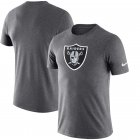 Oakland Raiders Nike Essential Logo Dri-FIT Cotton T-Shirt - Heather Charcoal