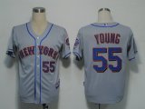 MLB Jerseys New York Mets 55 Young Grey