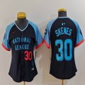 Women National League #30 Paul Skenes Nike Navy 2024 MLB All-Star Game Limited Player Jersey 02