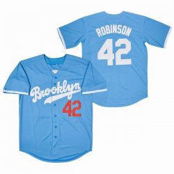 Los Angeles Dodgers 42 Jackie Robinson skyblue baseball jersey-SG